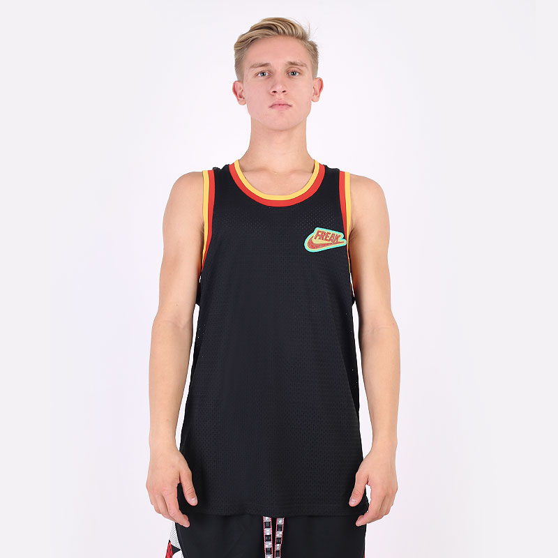 мужская черная майка Nike Giannis Freak Mesh Jersey DA5682-010 - цена, описание, фото 3